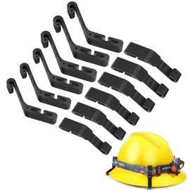 12 Pack Hard Hat Light Clips Hard Hat Accessories, Helmet Light Clips for Headlamp, Hardhat Headlamp Accessory for Men