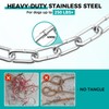Libbipaw Heavy Duty 25FT Dog Chain for Yard, Chew Proof
