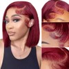 99J Burgundy Lace Front Wigs Human Hair Bob Wig Human
