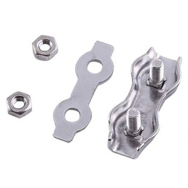 Pack of 12 Wire Ropes Stainless Steel Cable Clamp, Duplex Wire Rope Clamp, 304 Stainless Steel Wire Rope Clip, Durable Duplex Stainless Steel Wire Rope Clamp Handles for Rigging Rope, Wire, Cable