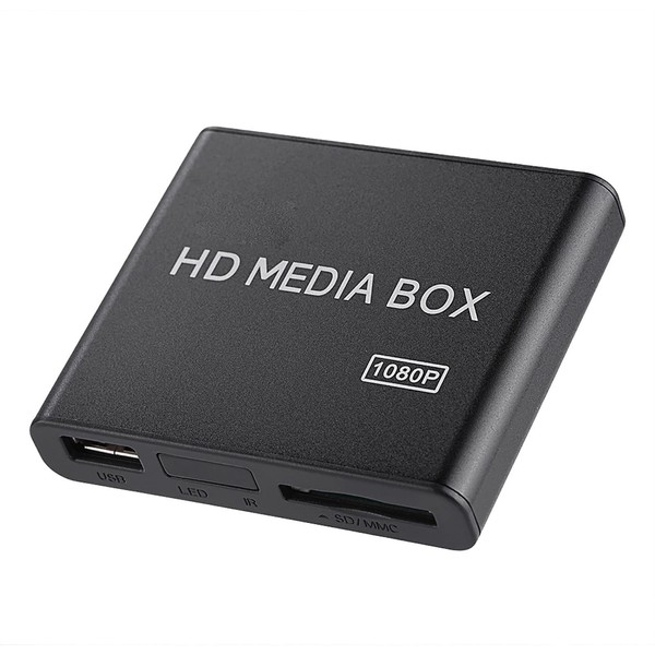 Full HD Media Player 1080P Box, Supports RMVB MP3 USB