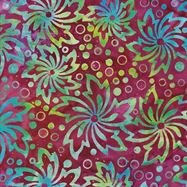 Aubergiene 100% Cotton Bali Batik Tie Dye Patterns Fabric for Patchwork and Quilting – (Price per/Quarter Metre