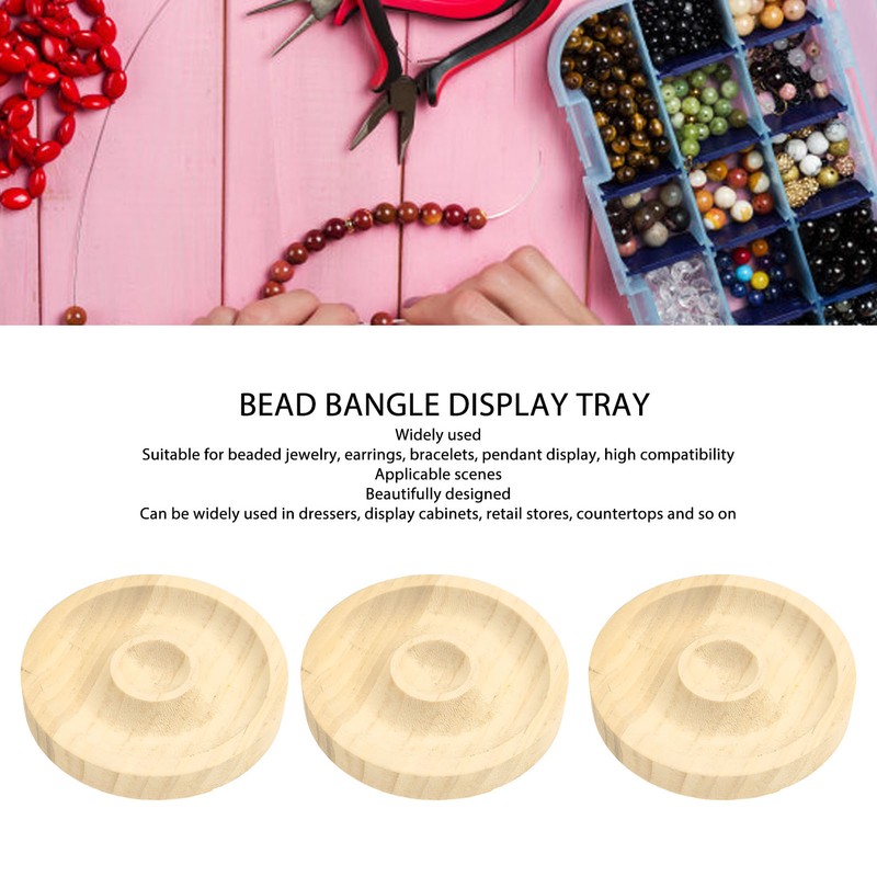 10pcs Bead Bracelet Display Tray Multipurpose Stylish Elegant Round Shape
