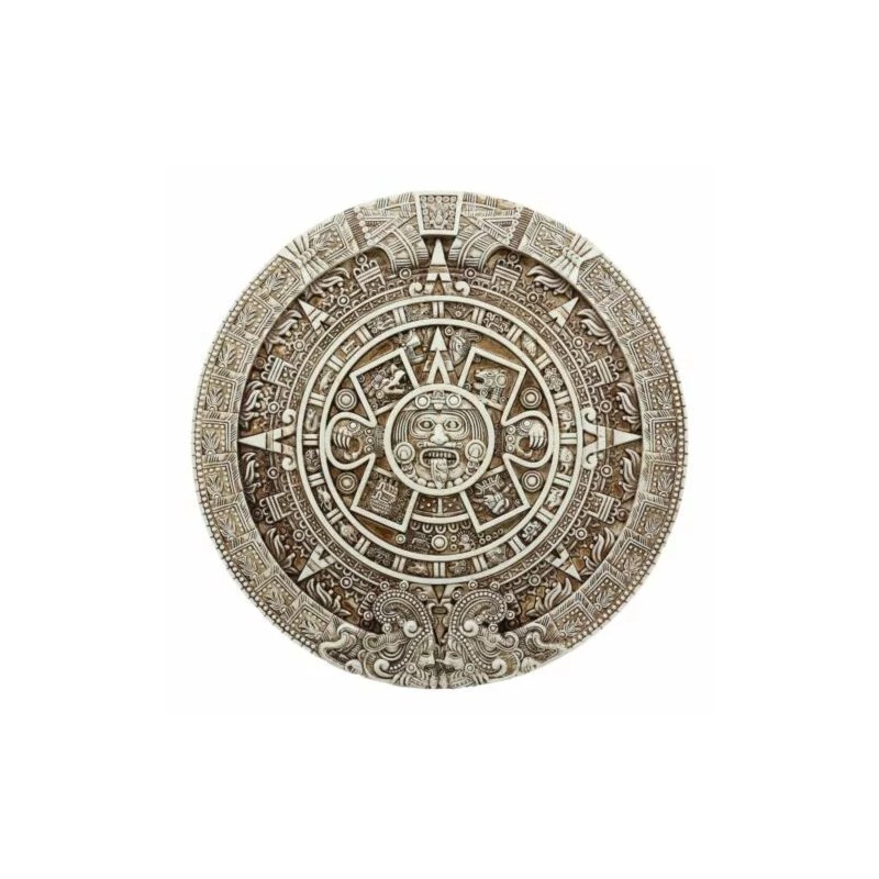 Aztec Maya Solar Sun Xiuhpohualli & Tonalpohualli Wall Calendar Plaque