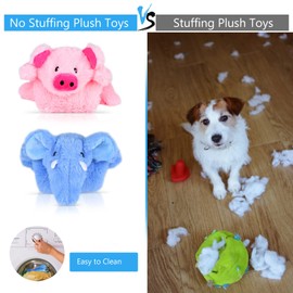 SHOKUTO Dog Toys, Interactive Dog Toys for Boredom, No Stuffing Squeaky Dog Toys, Durable Dog Chew Toys for Teeth Cleaning, Christmas Dog Toys Gifts for Puppy Small Medium Large Dogs