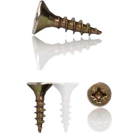 M4 Wood Screws Zinc Plated Yellow Long 0.5 inch (0.16" x 0.63") 4.0 x 16mm Box of 200pcs