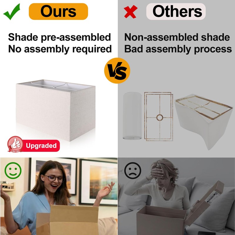21" Touch Bedside lamps with 2 USB & AC Outlets,