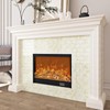 Wallercity Glossy Marble Beige/Yellow Peel and Stick Backsplash for Kitchen