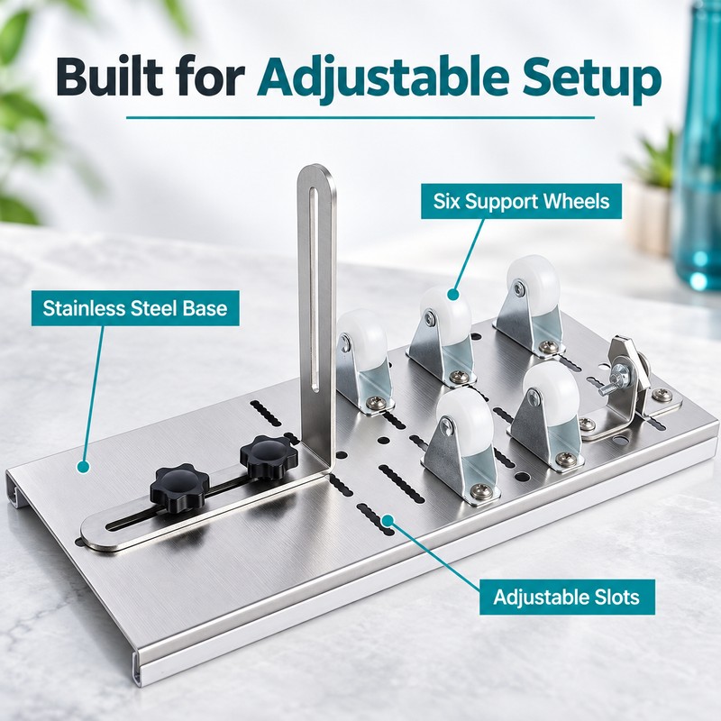 Adjustable Stainless Steel Glass Bottle Cutter Kit with Safety Gloves
