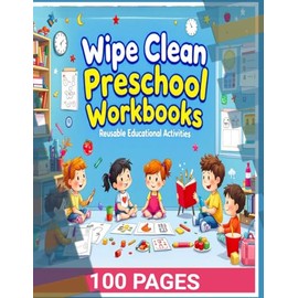 Wipe Clean Preschool Workbooks: Reusable Educational Activities