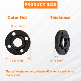 Podoy Angle Grinder Outer Lock Nut 5/8-11 Metal Flange Nut Compatible with DeWalt Milwaukee Makita Bosch Ryobi Black & Decker Fits 4.5" 5" Grinders Parts (3 Pack)