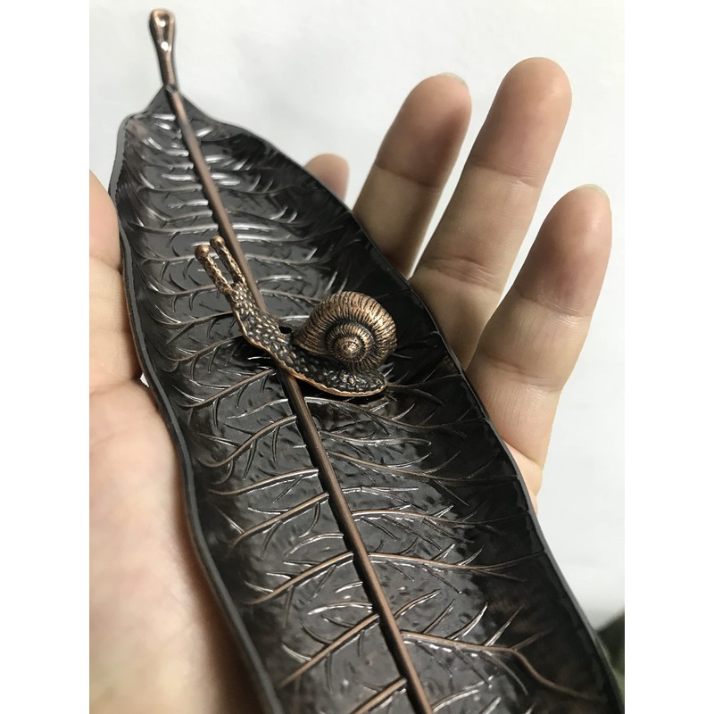 Incense Holder Set, Leaf and Snail Incense Burner, Incense Ash