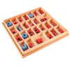 Kghios Montessori Wood Small Movable Alphabet with Box and Large