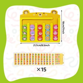 HOTUT Wooden Color Matching Puzzle Toy for Kids, Toys for 4 5 6 Year Old Boy Girls, Kids Montessori Boys Toys Age 4-5-6 Wooden IQ Puzzle Game Birthday Gifts, Educational Learning Toys with 15 Cards