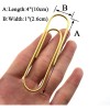 Paperclips Extra Grandes 10 Cm Vinilo Dorado Brillante