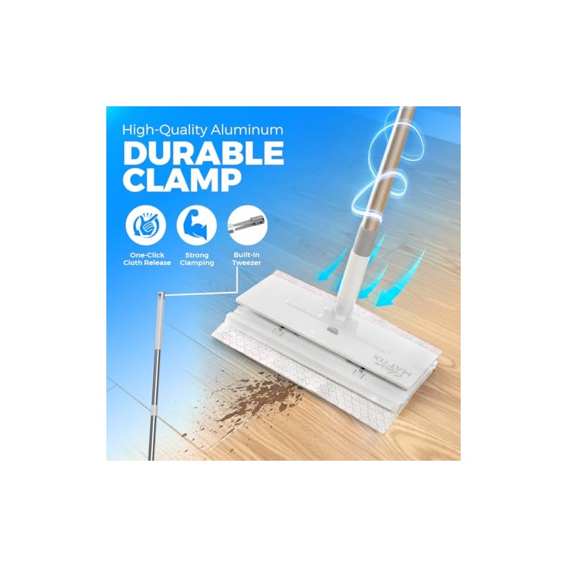FlexiClamp Sweep & Mop Kit - Compatible with Swiffer Pads,