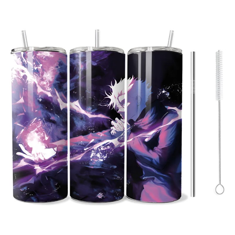 Termo Jujutsu Kaisen Satoru Acero Inoxidable 600ml Negro