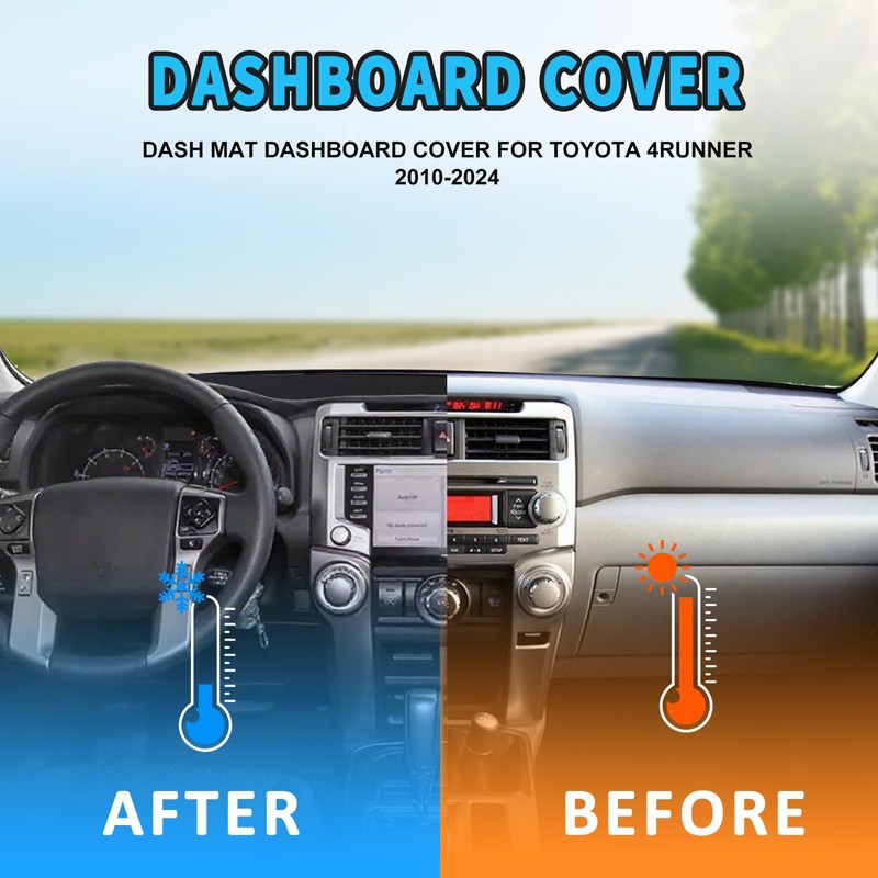 HEDAQI Car Dash Cover for Toyota 4Runner 2010-2021 2022 2023
