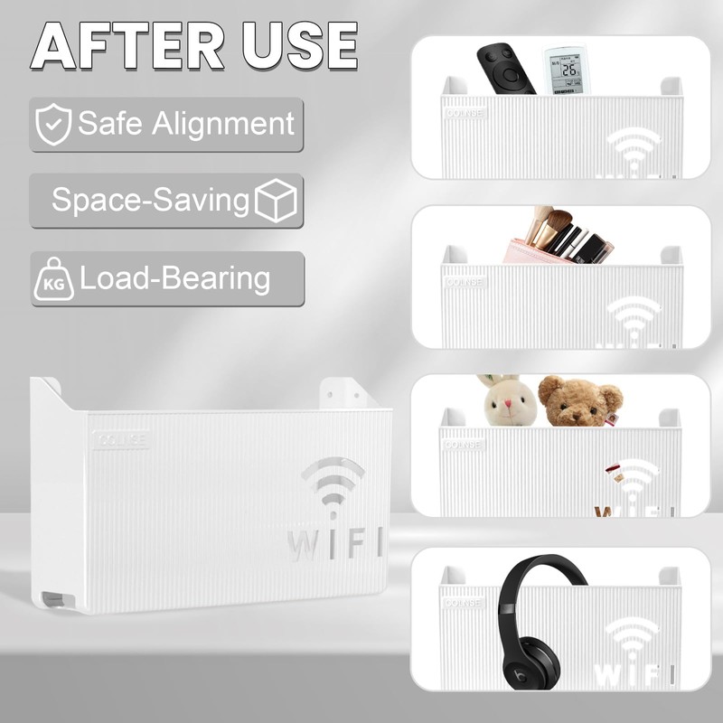 JAONLD WiFi Router Storage Box, Router Hide Storage Box, Shelf