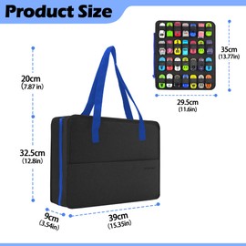 JOYMOMO Carrying Case for 112 Toy Car Storage, Portable Container Carrier Organizer (Black)