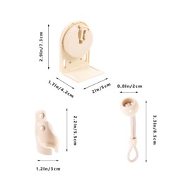 Zerodeko Curtain Cordless Bracket Set with Windproof Holder and Bungee Cord Kit for Outdoor Indoor Roller Blinds Easy Installation and Practical Design