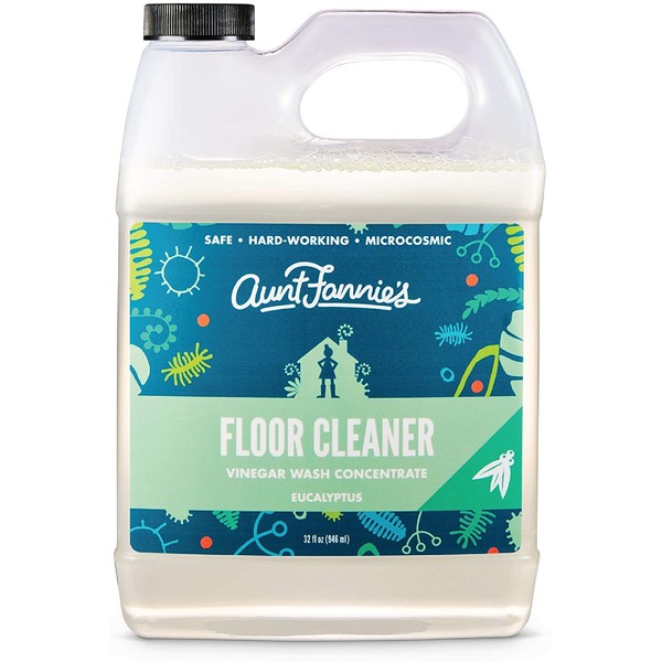 Aunt Fannie's Floor Cleaner Vinegar Wash - Multi-Surface Cleaner, 32 oz. Single Bottle, (Eucalyptus)