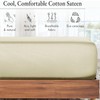 AL NOOR HOME Premium Cream Fitted Sheet - 100% Pure