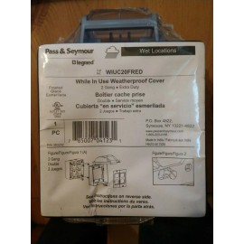 Pass & Seymour WIUC20FRED Two-Gang Extra-Duty While-In-Use Weatherproof Cover