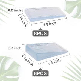 Baoswi 16 Pack Furniture Leveling Shims Table Shims, Clear Shims, Plastic Wedges Shims, Level Wedge, Bed Shims, Toilet Shims, Furniture Leveling Shims Wedge Levelers for Home Improvement