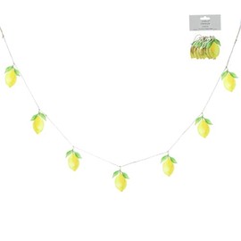 Gisela Graham Lemons Wooden Garland Hanging Decoration