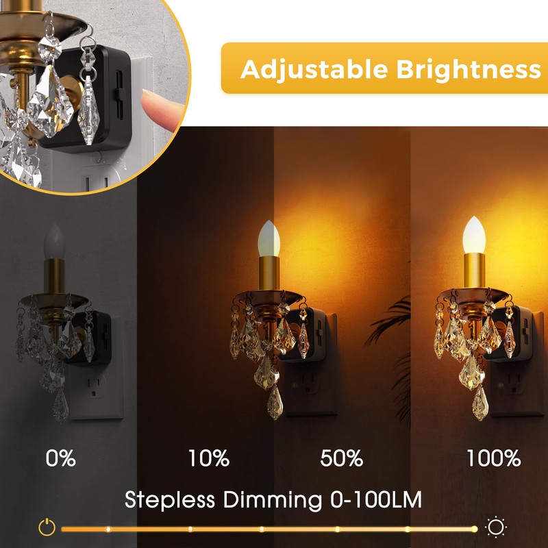L LOHAS Flameless Candle Night Light, Night Lights Plug into