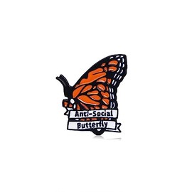 Anti Social Butterfly Enamel Pin