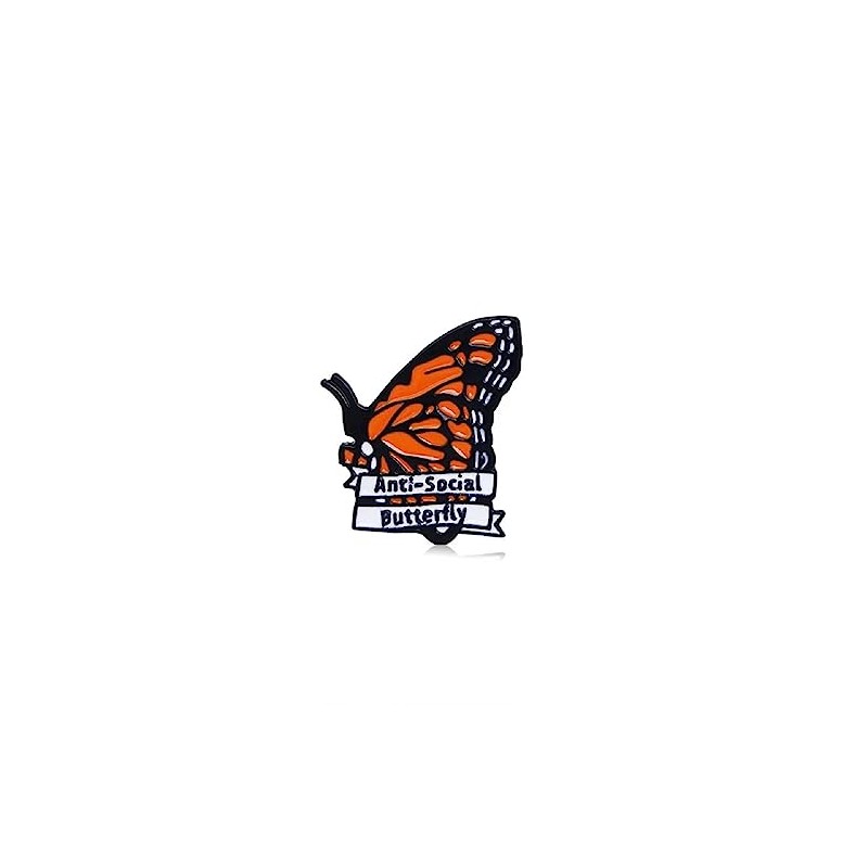 Anti Social Butterfly Enamel Pin
