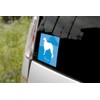 Borzoy MK-2 Dog Sticker Premium Silhouette Blue