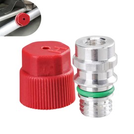 SLIMI 1 PC High Pressure AC Valve, Wear Resistant Alloy Anti-Rust Air Conditioning Pipe Valve Core, Durable Auto Replacement Parts, Compatible with Volkswagen Lavida Bora Jetta (Red)