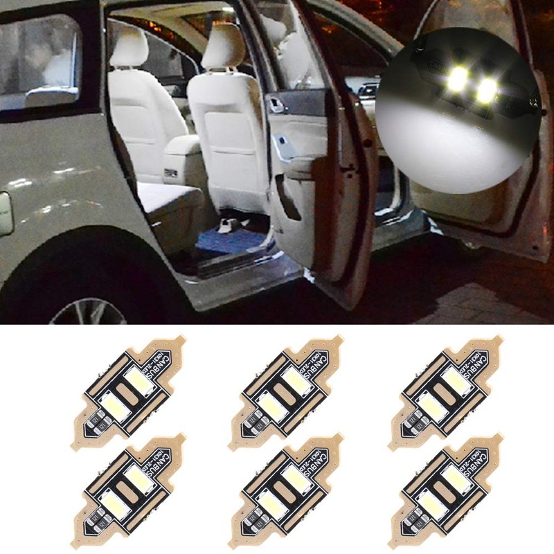 cciyu 6 Pack DE3175 LED Bulb,DE3022 DE3021 2-5730SMD Festoon LED