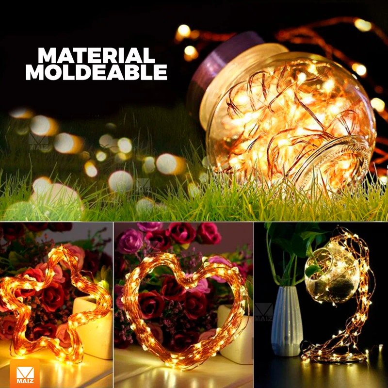Maíz Serie Luces Led Alambre Decorativas Dormitorio Navideñas 2m