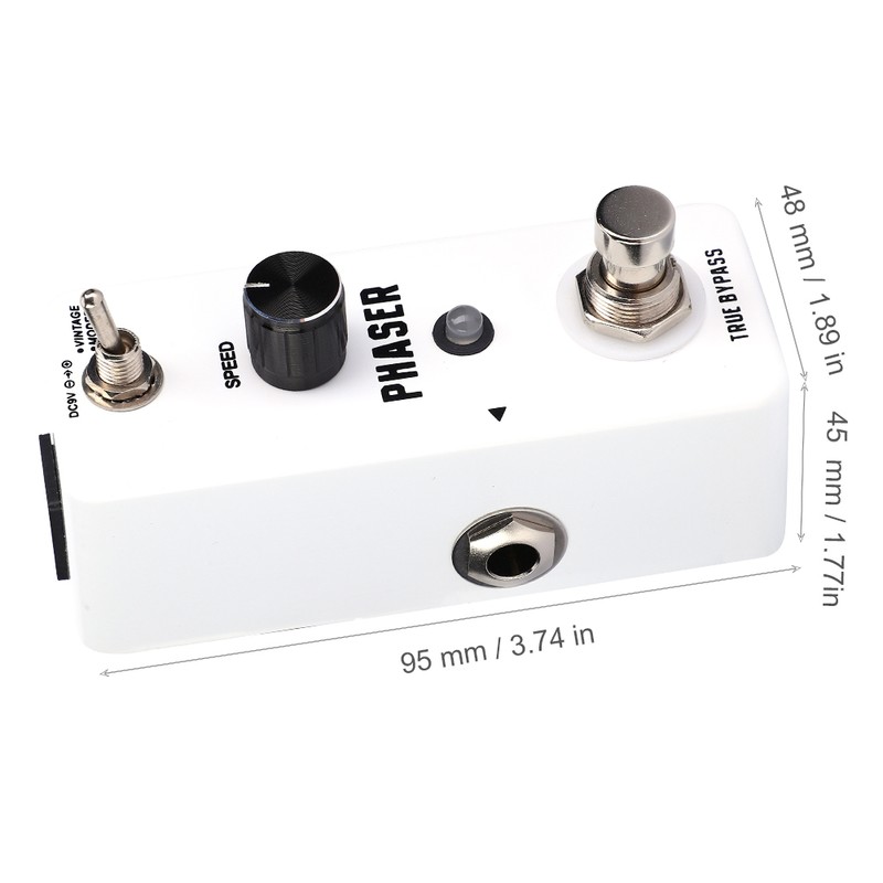 Mini Metal Shell Analog Phaser Guitar Effect Pedal with True