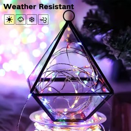 Fairy String Lights, 2 Pack 33ft 100 LED String Lights, Twinkle Lights for Indoor&Outdoor Waterproof, Battery Operated Starry Lights for Wedding Home Parties Christmas Holiday Decoration(Colourful)