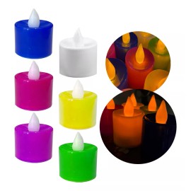 Lecute 24 Velas Led Colores Decorativas Arreglo Romantico Fiesta