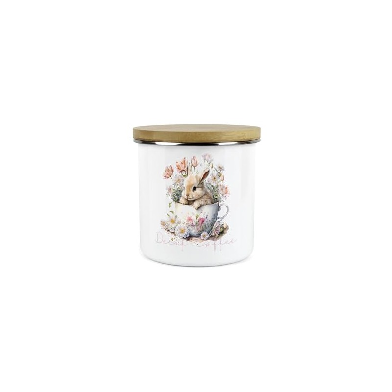 Purely Home Bunny Rabbit Kitchen Decaf Coffee Storage Canister -