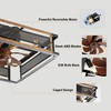 Square Cage Ceiling Fan with Light and Remote Control, 18
