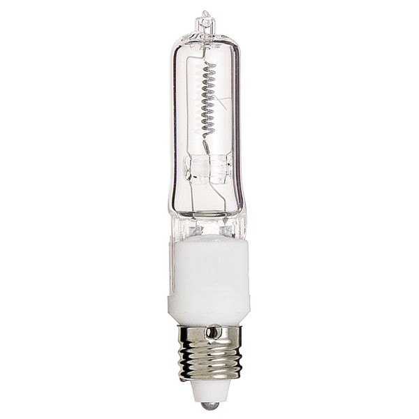 Satco S3484 1/Card 120V 75-Watt T4 E11 Base Light Bulb, Clear