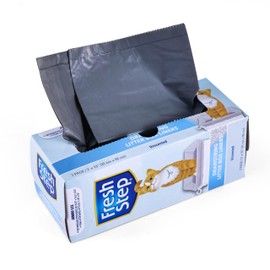 Fresh Step Jumbo Drawstring Cat Litter Box Liners, Unscented Heavy Duty Kitty Litter Bags for X-Large Oval or Rectangle Pans, Helps Contain Mess, Easy Lift Out Cleanup, 36 x 19 in, 7 Count
