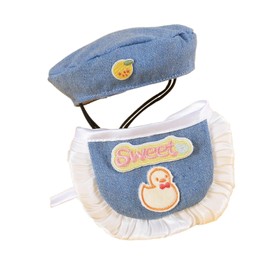 Milageto Dog Cat Cowboy Costume Set Cowboy Hat with Scarf Cosplay Comfortable Funny Outfits Pet Clothes Hat Scarf Set for Cats Dogs, Style D