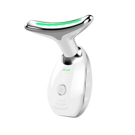 Elektrisches V Gesichtsmassagegerät, Elektrisches V-Face Shaping Massager, EMS Facelifting Gerät Gesicht Gesichtsmassagegerät Gegen Falten (Weiss-A)