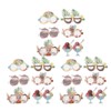 18pcs Paper Eyeglasses 6 Styles Funny Hawaiian Paper Sunglasses for