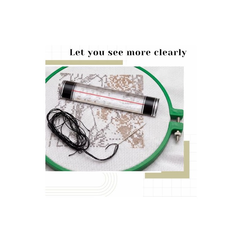 Chunful 1 Pcs Magnifying Ruler with Sliding Markers 6 Inch