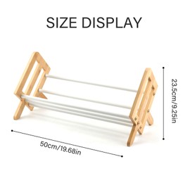 Fox Claw Desktop Bookshelf, Wood Tilting Bookcase with Iron Rack, Book Organizer for CDs/Magazine/Books Display, Storage Rack in Living Room/Studyroom/Home/Office (Yellow&White, 19.68")