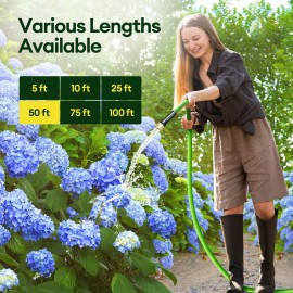 Maygrove 50 ft Garden Hose, 5/8 in ID, Lawn Water Hose Heavy-Duty, Leakproof